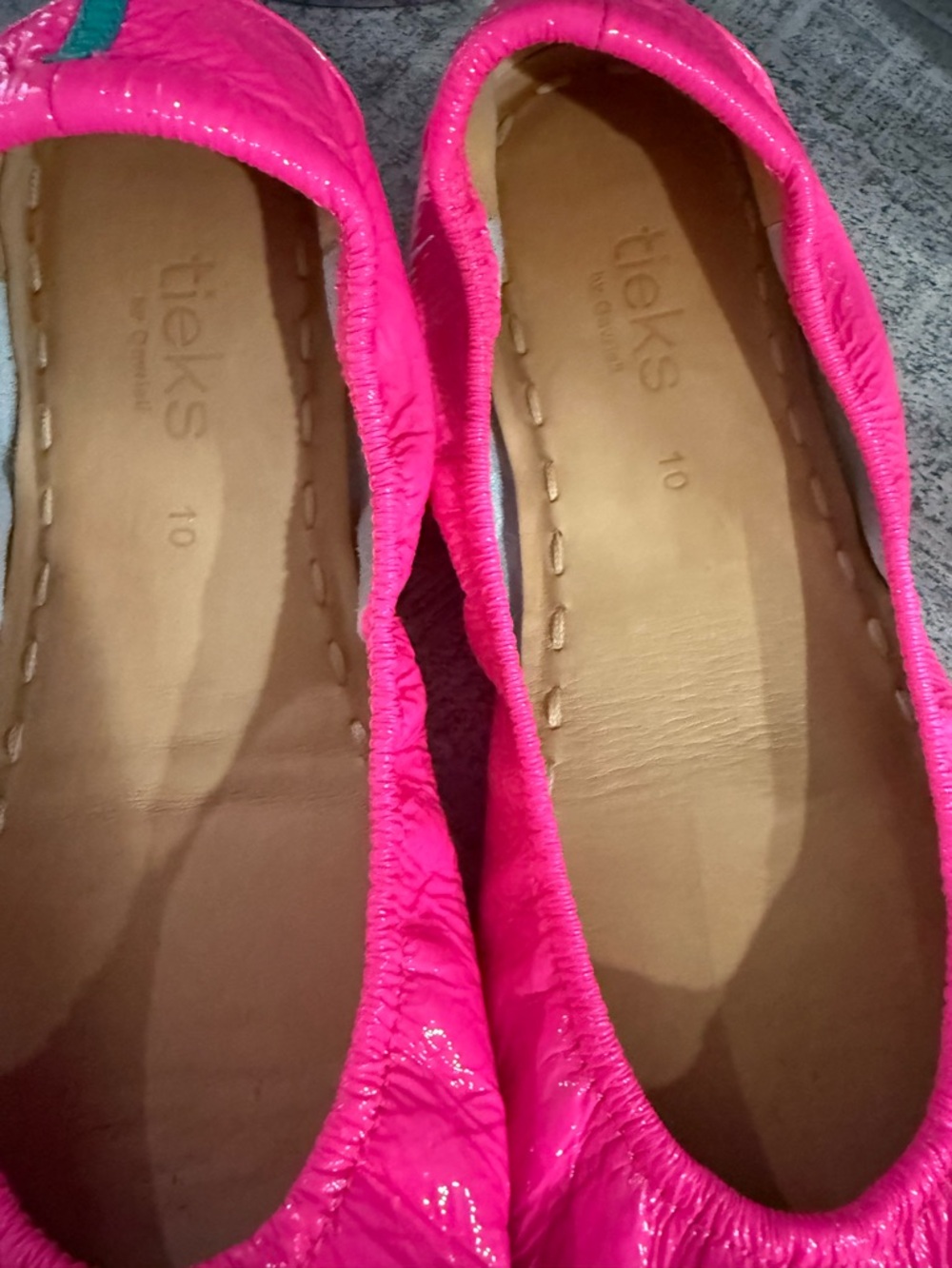 Tieks Women's Ballet Flats- Neon Pop Pink Size 10 - Picture 3 of 8